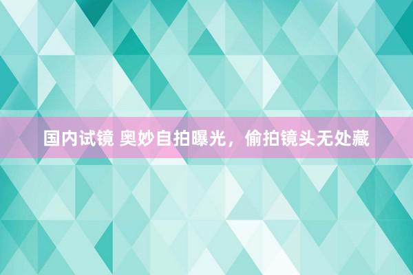 国内试镜 奥妙自拍曝光，偷拍镜头无处藏